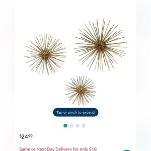 Gold Starburst Wall Decor Set